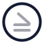 Inequalitycircle icon with twotone rounded style