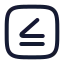 Inequalitysquare icon with stroke rounded style