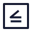 Inequalitysquare icon with stroke sharp style