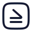Inequalitysquare icon with stroke rounded style