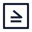 Inequalitysquare icon with stroke sharp style