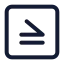 Inequalitysquare icon with stroke standard style