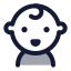 Infant icon with duotone rounded style