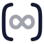 Infinity icon with bulk rounded style