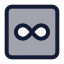 Infinitysquare icon with duotone standard style