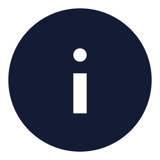 Info Icon in Solid Sharp style