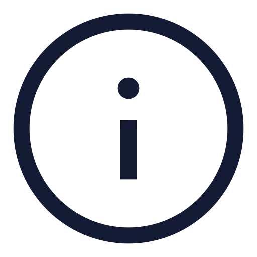 Info Icon in Stroke Sharp style