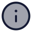 Informationcircle icon with duotone standard style