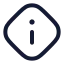 Informationdiamond icon with stroke rounded style