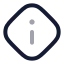 Informationdiamond icon with twotone rounded style