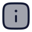 Informationsquare icon with duotone rounded style