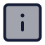 Informationsquare icon with duotone standard style