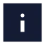 Informationsquare icon with solid sharp style
