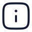 Informationsquare icon with stroke rounded style