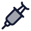 Injection icon with duotone rounded style