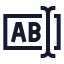 Inputlongtext icon with stroke sharp style