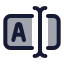 Inputshorttext icon with duotone standard style