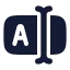 Inputshorttext icon with solid rounded style