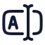 Inputshorttext icon with stroke rounded style