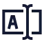 Inputshorttext icon with stroke sharp style