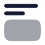 Insertbottomimage icon with bulk rounded style