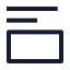 Insertbottomimage icon with stroke sharp style