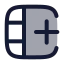 Insertcolumn icon with duotone rounded style