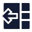 Insertcolumnleft icon with solid sharp style