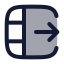 Insertcolumnright icon with duotone rounded style