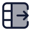 Insertcolumnright icon with duotone standard style