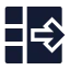 Insertcolumnright icon with solid sharp style