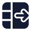 Insertcolumnright icon with solid standard style