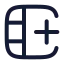 Insertcolumn icon with stroke rounded style