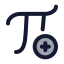 Insertpi icon with duotone rounded style
