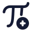 Insertpi icon with solid standard style
