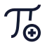 Insertpi icon with stroke sharp style