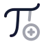 Insertpi icon with twotone rounded style