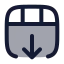 Insertrowdown icon with duotone rounded style