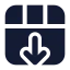 Insertrowdown icon with solid standard style