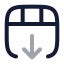 Insertrowdown icon with twotone rounded style