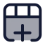 Insertrow icon with duotone standard style