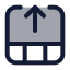 Insertrowup icon with duotone standard style