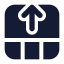 Insertrowup icon with solid standard style