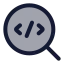 Inspectcode icon with duotone rounded style