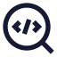 Inspectcode icon with solid sharp style