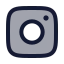 Instagram icon with duotone rounded style