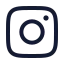 Instagram icon with stroke rounded style