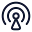 Internetantenna icon with stroke rounded style