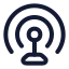 Internetantenna icon with stroke rounded style