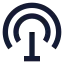 Internetantenna icon with solid sharp style